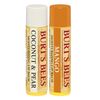 Burt's Bees 100% Natural Moisturizing Lip Balm, Coconut & Pear and Mango with Beeswax & Fruit Extracts - 2 Tubes, 2 Fl OZ