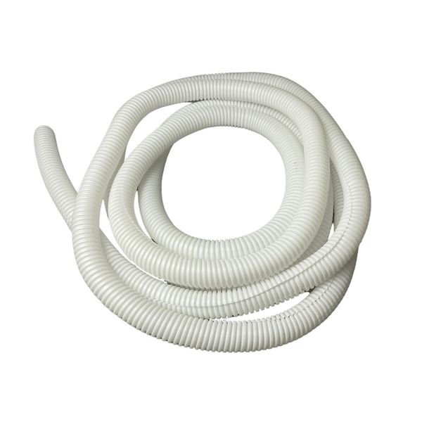 White Conduit Split Plastic Flexible Cable Tidy Solution Tube Trunking 19.5mm - 2m