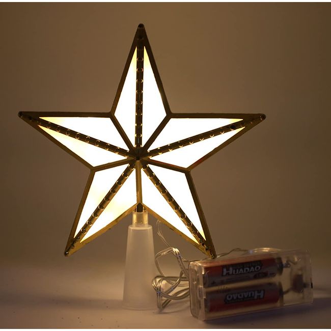 Tree Top Star LED Tree Top Star Top Light 6" Christmas Tree Ornament Tree Ornament Tree Decoration