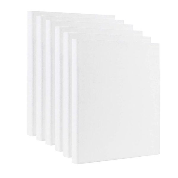 YORKING A3 Framed Pre-Stretched Canvas Panels, 6pcs 30X40cm Artist Blank Canvas Panels Board White 100% Cotton Canvases for Painting Canvas Board Perfect Gift for Students, Beginners,Artist