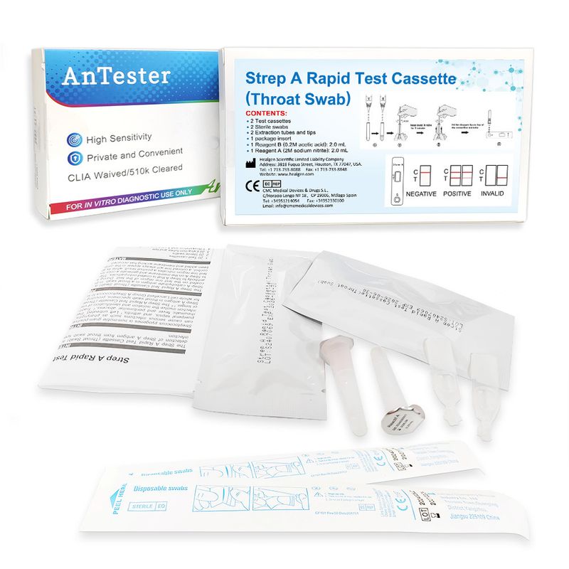 2x Strep A Rapid Test Kit, Home Throat Swab Self-Check, Throat Swab ...