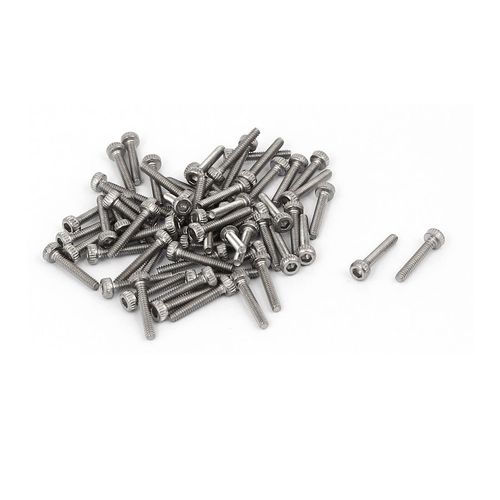 uxcell Hex Socket Head Cap Screw M1.4 x 8mm Thread 304 Stainless Steel DIN912 60pcs