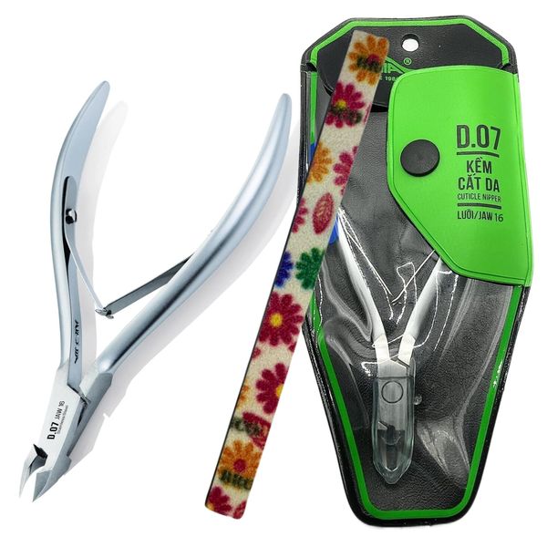 Nghia Professional Stainless Steel Cuticle Nipper C-07 (D-07) Jaw 16 Osimihome Cuticle Cutter Trimmer Manicure Tools with Double Spring– Perfect Nail Care Tool at Home Spa Saloon