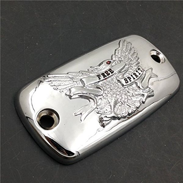 XKMT-Chrome Brake Fluid Reservoir Cap Cover"Free Spirit" Eagle Engraved Compatible With Valkyrie/Goldwing 1500 / Goldwing 1800 / VTX1800 [B00YWCRFCS]