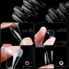 Nail Tips - 420PCS Soft Gel Full Cover Nail Tips Kit for Nails Extensions, ZAHRVIA Clear Acrylic Glue Tips No File False French Nail Tips for Manicure Salons Nail Art (Long Coffin)