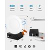 6 Pack 4" Ultra Thin Recessed Ceiling Light W Junction Box Led Can Lights Downli