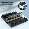 Enmane 8 Port Blank Keystone Patch Panel Shielded Compatible with LC/SC/ST/FC/USB/HDMI Keystone Jack for Desk Mount Home Ethernet Termination Box