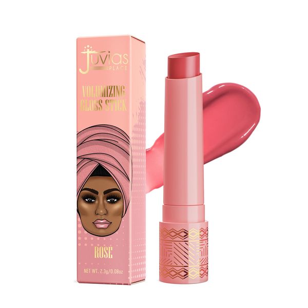 Juvia's Place Volumizing Gloss Sticks, Rose - Shiny Luscious Lips with Nourshing Hydration, Plumping Gloss, Lip Plumper Gloss, Plumping Lip Balm, Hydrating Lip Gloss