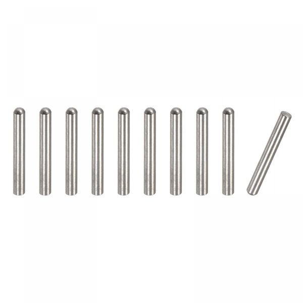 sourcing map 4x18mm Dowel Pins, 10pcs 304 Stainless Steel Round Head Flat Chamfered End Dowel Pin Bunk Bed Pins Shelf Pegs Support Shelves Fasten Elements