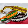 3 Pack Mad Max Style Adjustable Paracord Bracelets 7.5" Diamond Knott. White