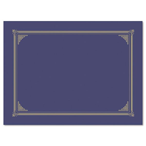 Geographics 47401 Certificate/Document Cover, 12 1/2 x 9 3/4, Metallic Blue, 6/Pack