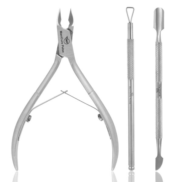 Nail Cuticle Trimmer, Cuticle Pusher, Cuticle Nipper, Cuticle Cutter, Cuticle Tools Set 3 PCS, Cuticle Remover Tool, Professional Cuticle Clipper for Women