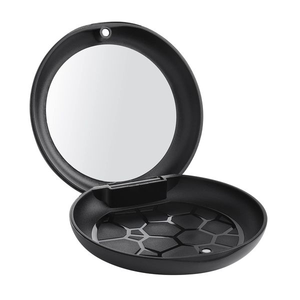 Retainer Case,Solid Orthodontic Retainer Case with Mirror- Black