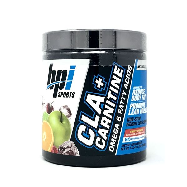 BPI Health CLA + Carnitine 50 Servings Non-Stim Weight Loss, Fruit Punch