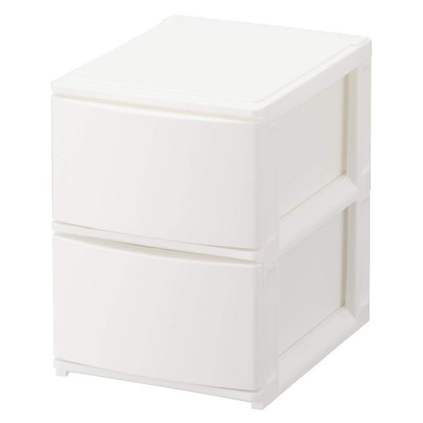 SANKA NpdA5-f2WH Natura Postdeco Small Storage Drawers, A5, Deep, 2 Tiers, White, (W x D x H): 7.7 x 10.4 x 10.4 inches (19.5 x 26.5 x 26.5 cm), Made in Japan