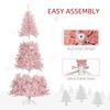 7.5' Prelit Christmas Tree  Artificial Xmas Tree Metal Stand Pink