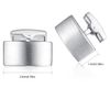 HONEY BEAR Cufflinks for Mens - Rectangle for Business Wedding Brushed Silver