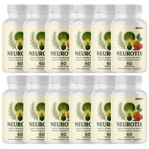 Neurotix Nutritional Supplement Support for Brain Function & Focus - 12 Bottles