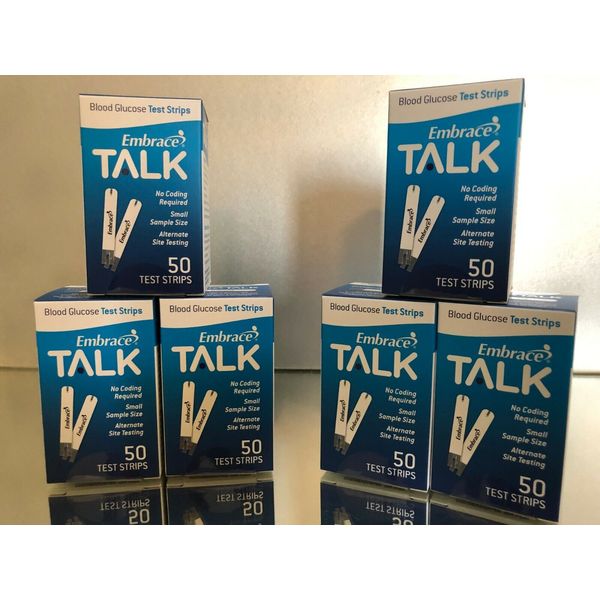 Embrace TALK Blood Glucose Test Strips 300 Qty.  Exp 01/05/2025 Free shipping