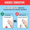 Fentanyl Test Strip Kit - Includes 10 Fentanyl Test Strips, Mixing Container, 10mg Spoon and Instructions - 10 Pack