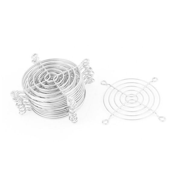 sourcing map 15 PCS Computer Fan Guard Metal Wire 80mm Fan Grill Protector (Silver)
