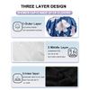 YIZIJIZI Terry Lined Triple Layer Large Shower Cap for Women, Reusable Shower Caps for Long Thick Hair, Waterproof Washable Soft Bath Shower Caps for Hair Care