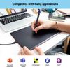 One by Wacom pen tablet with pressure-sensitive pen, suitable for Windows, Mac & Chromebook, medium, black / red