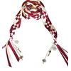 Wedding Hand Fasting/Binding Cord 6 Strand Braid Ribbon with Charms (Wine&Cream)