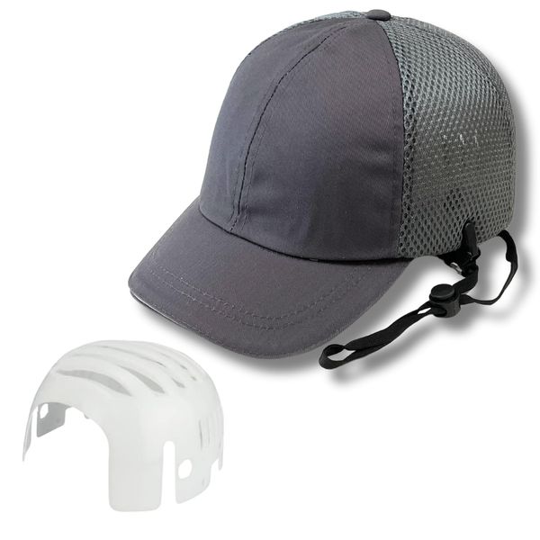 KaminoKa Simple Helmet Mesh Cap Protector, Emergency Goods, Light Work, All Seasons (Gray)