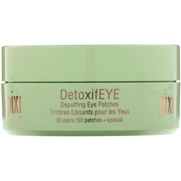 Pixi DetoxifEYE Depuffing Hydrogel Under-Eye Patches | Hyaluronic Acid, Gold & Caffeine Eye Patches For Under Eyes | Hydrate Eye Area