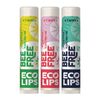 Eco Lips Bee Free Vegan Lip Balm Made Without Beeswax | Candelilla Wax, Organic Cocoa Butter & Coconut Oil Lip Care. Soothe & Moisturize Dry, Cracked and Chapped Lips - 100% Plastic-Free Plant Pod Packaging - Made in USA (Variety Pack)