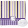 YouCustomizeIt Personalized Purple Gingham & Stripe Washcloth