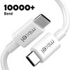 PEBBLE HUG Data Cable Type C - Type C PD 60W Fast Charge/Sync Cable, White 480Mbps Charging Speed, Universal Compatibility, Strong Built And Long Lasting Performance (10ft-3m)