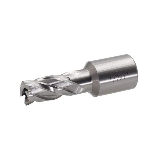 Annular Cutter JESTUOUS 3/4 Inch Weldon Shank 1/2 Cutting Diameter 1 Cutting Depth with Two-Flat HSS Kit for Magnetic Drill Press,1 Piece