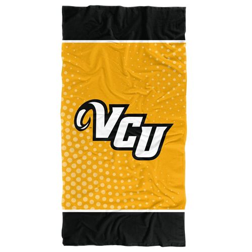 LOGOVISION Virginia Commonwealth University Beach Towel/Bath Towel, 30"x60" Radial Dots