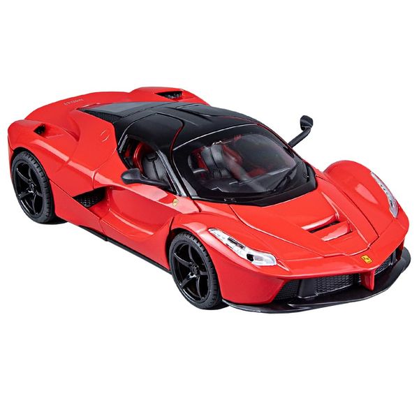 iLooboo Toy Cars Model Ferrari Race 1/24 Red LaFerrari Die-cast Vehicles with Sound and Light