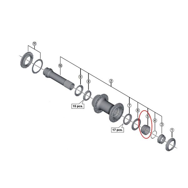 Shimano SPARE PART HBM618 RH cone