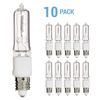 10 Pack Q75CL MC Clear Bulb 75W 120V JD T4 Dimmable Mini Candelabra E11 Base