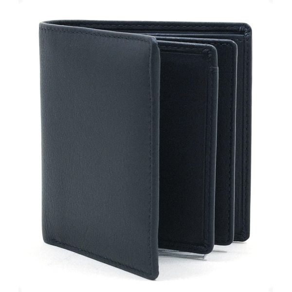 VERAPELLE Men's Bifold Wallet, black