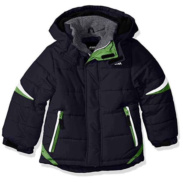 LONDON FOG Boys' Big Active Puffer Jacket Winter Coat, Super Navy, 8