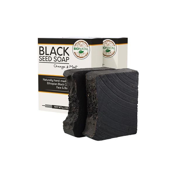 BioNatal 2 Black Seed Soaps 4.2oz (Ethiopian Seeds) Orange & Mint