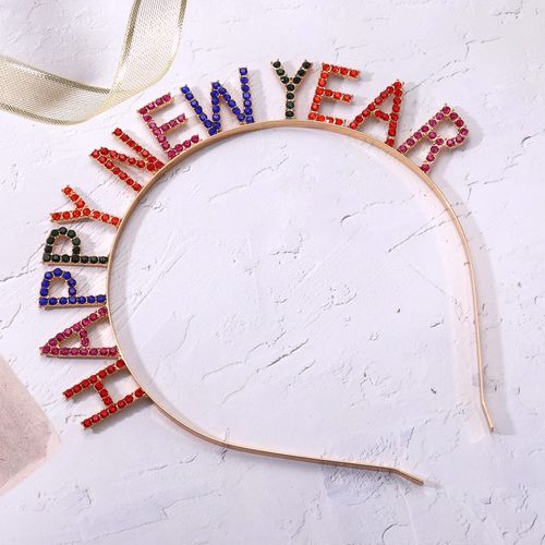 Christmas Headbands for Women Rhinestone HAPPY NEW YEAR Hairband Crystal Xmas Tree MERRY CHRISTMAS IT.S CHRISTMAS Headpiece