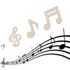 Samanter Music Notes Wooden Cutouts 9pcs