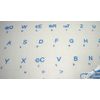 GERMAN  KEYBOARD STICKER FOR COMPUTER LAPTOP TRANSPARENT BLUE LETTERS NEW