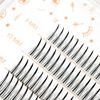 LASHIDOL Partial False Eyelashes, Eyelashes, Natural, Popular, DIY False Eyelashes, Easy, 0.4 - 0.5 inches (9 - 12 mm) Orchid, A-Shaped False Eyelashes Set, Black