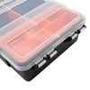 Plastic Tool Storage Box, Waterproof Portable Organizer Box with Removable Adjustable Divider Compartment for Tools, Screws, Nails, Rivets, Bolts