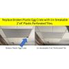 2'x4' White Plastic Perforated Tile with 1/2" holes-2 Pack