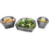 Compact Gray Snapfold Dining Set: Bowl, Cup & Dish with Handy Measuring Lines
