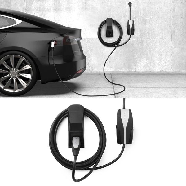 BASENOR Tesla Charging Holder Wall Mount Charger Cable Organizer Cybertruck Mobile Charger Connector with Chassis Bracket Model 3 Model Y Model S Model X Accessories 2012-2024