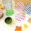 4 PCS Black Acrylic Cup Coasters, 9.5cm Round Acrylic Coasters, Heat Resistant Table Protector